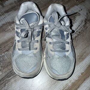 New Balance Kids Light Gray Mesh & Suede Sneakers